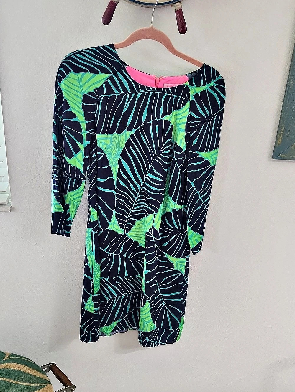 Lilly Pulitzer Floral Mini Dress in Blue & Green Size 8